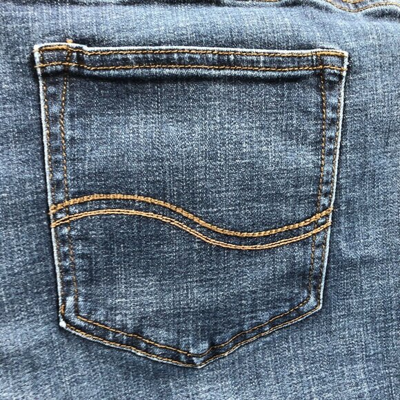 Lee Womens Jeans Plus Size 22W Petite Bootcut Mid Rise Flex Motion Denim Blue - Picture 12 of 15